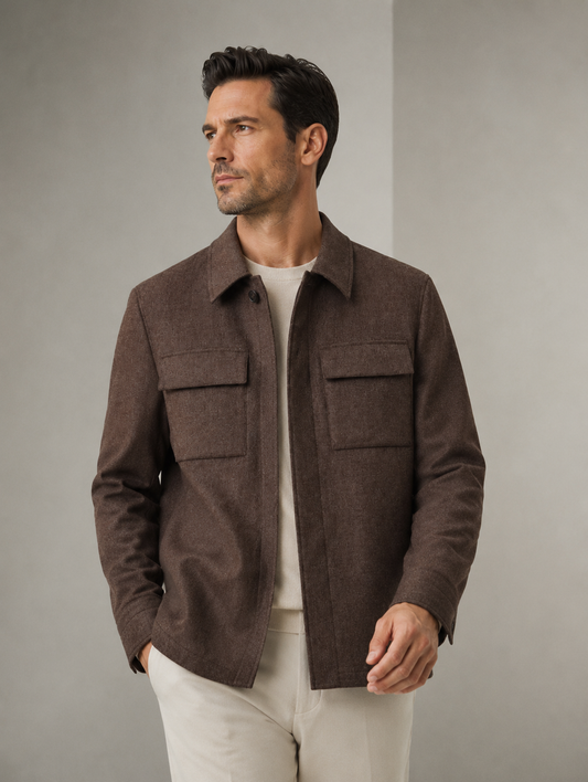 Brown Shirt Blazer