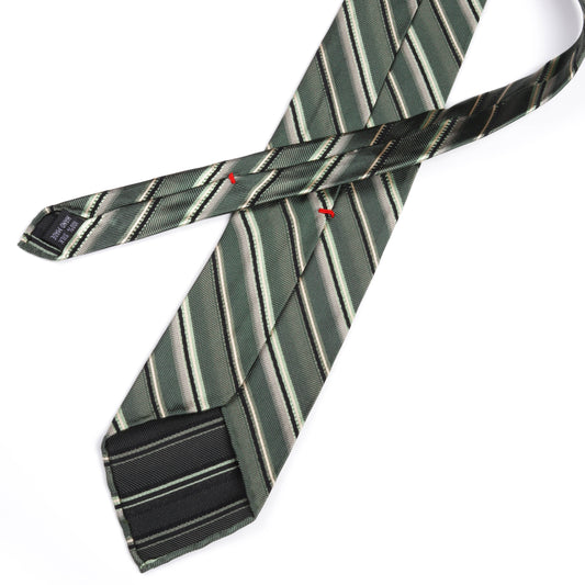 Green Tonal Stripe Silk Tie