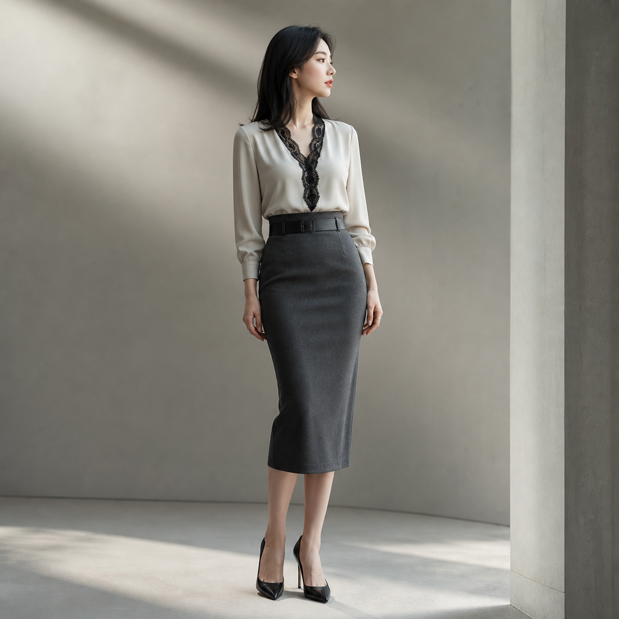 Midi Pencil Skirts-28