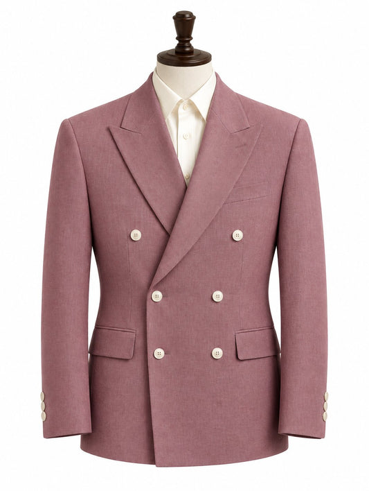 Mauve Double-Breasted Two-Piece Suit
