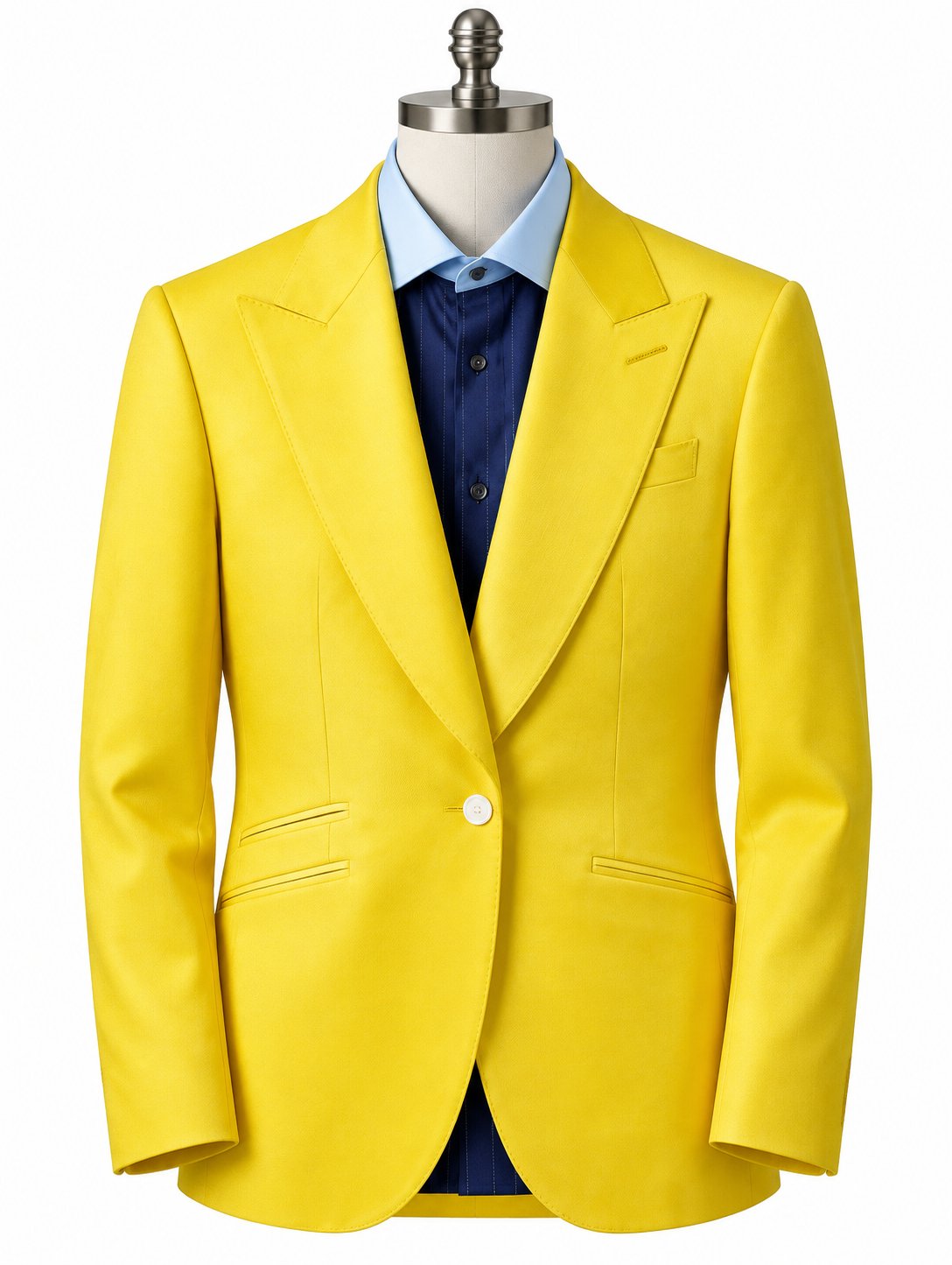 Yellow Acetate Suit with Shirt