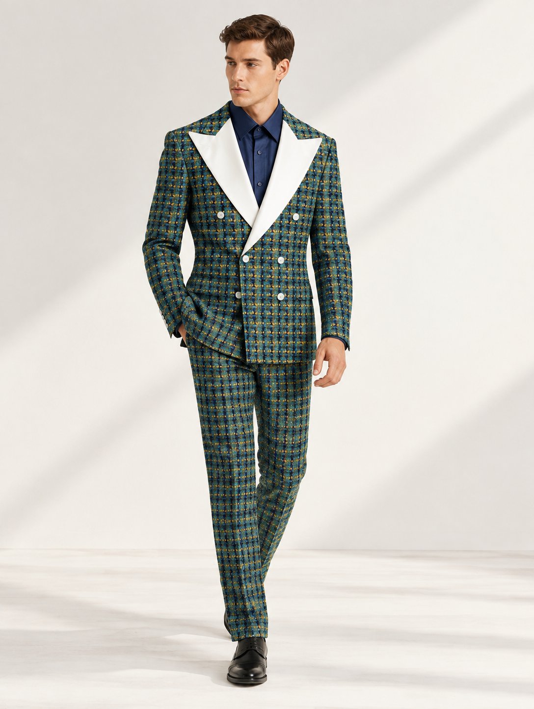 Green Tweed Tuxedo with Shirt