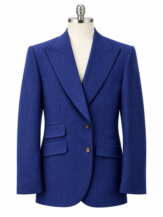 Navy Stretch Pinstripe Two-Piece Suit