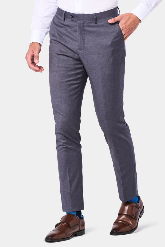 Medium Gray Flat Front Pants