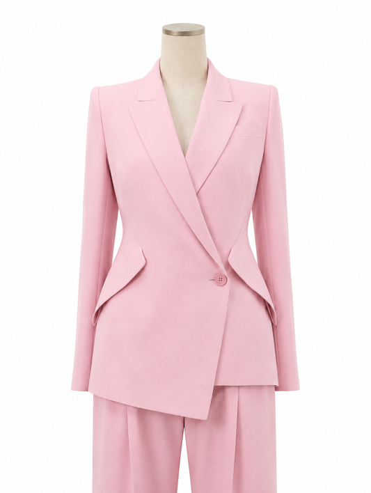 Pink Single-Breasted Suit
