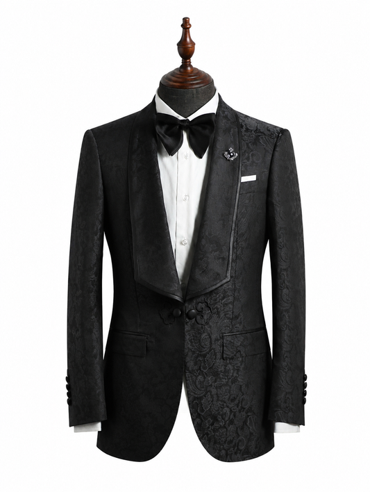 Black Paisley Shawl Lapel Tuxedo