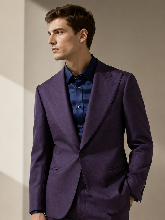 Purple Wide Lapel Statement Suit