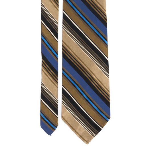 Multicolor Retro Stripe Silk Tie