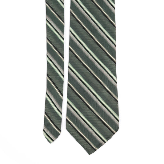 Green Tonal Stripe Silk Tie