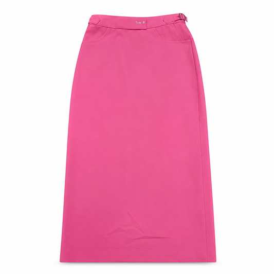 Fuchsia Tailored Midi Skirt