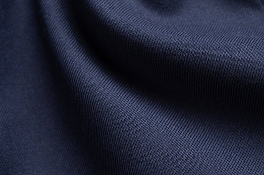Modern Navy Blue Flat-Front Pants