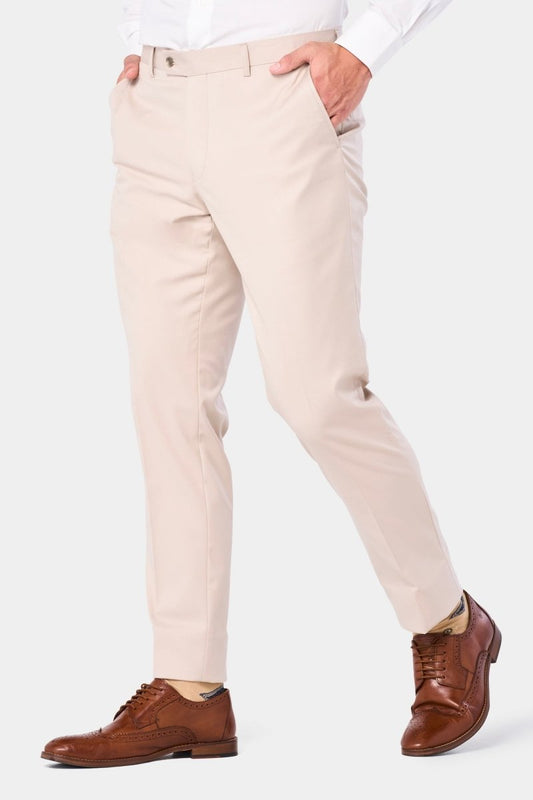 Tan Flat Front Pants