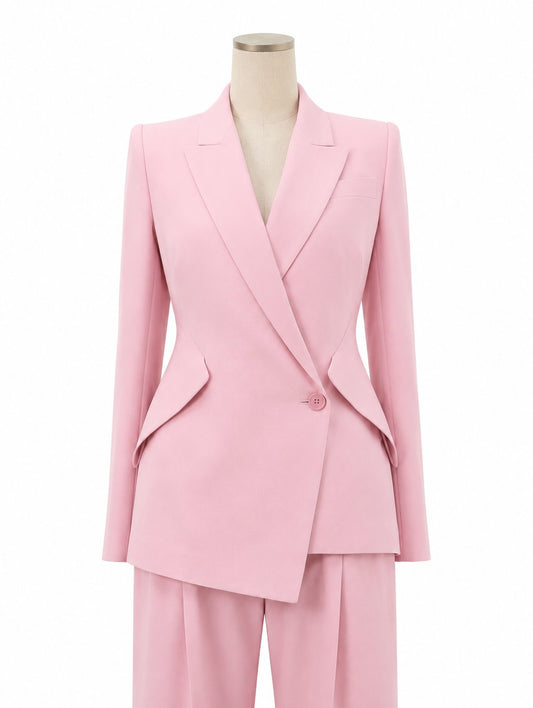 Pink Single-Breasted Suit