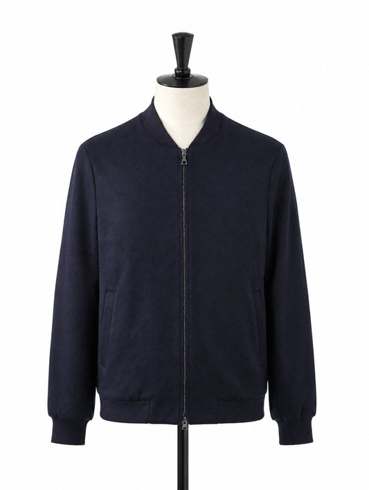 Navy Wool Bomber Blazer